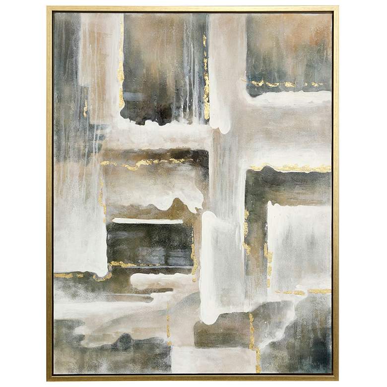 Image 1 Leon 42" High Abstract Framed Canvas Wall Art