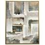 Leon 42" x 32" Framed Hand Painted Abstract Canvas Art
