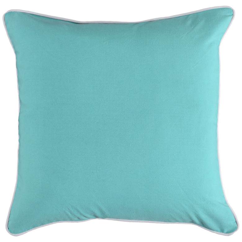 Image 1 Leon Aquamarine Blue 22 inch Square Decorative Pillow