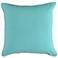 Leon Aquamarine Blue 22" Square Decorative Pillow
