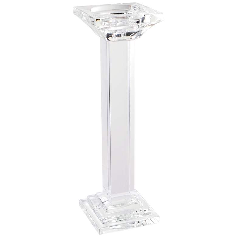 Image 1 Leon Crystal 11" High Pillar Candle Holder
