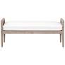 1_Leone 52" Wide Natural Gray Oak Wood Accent Bench