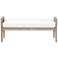 Leone 52" Wide Natural Gray Oak Wood Accent Bench