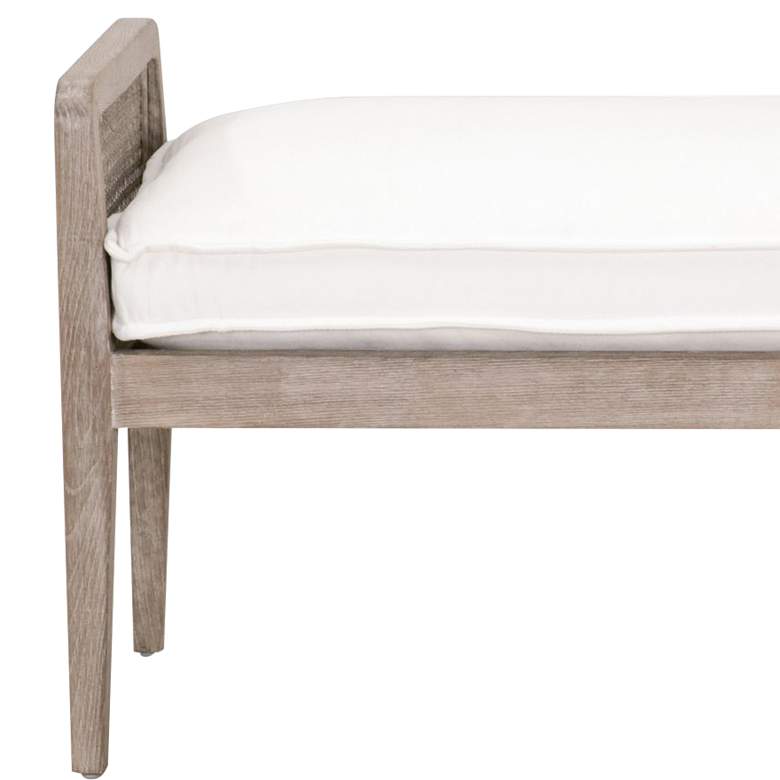 Image 2 Leone 52" Wide Natural Gray Oak Wood Accent Bench more views