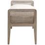 5_Leone 52" Wide Natural Gray Oak Wood Accent Bench more views