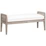 6_Leone 52" Wide Natural Gray Oak Wood Accent Bench more views