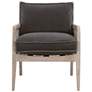 Leone Club Chair, Dark Dove Velvet, Natural Gray Oak