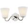 Leonella 8 1/2" High Polished Nickel 2-Light Wall Sconce