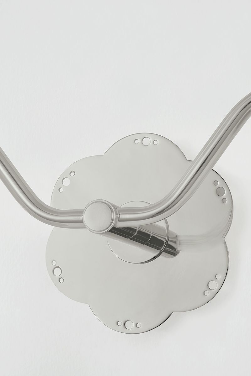 Leonella 8 1/2" High Polished Nickel 2-Light Wall Sconce