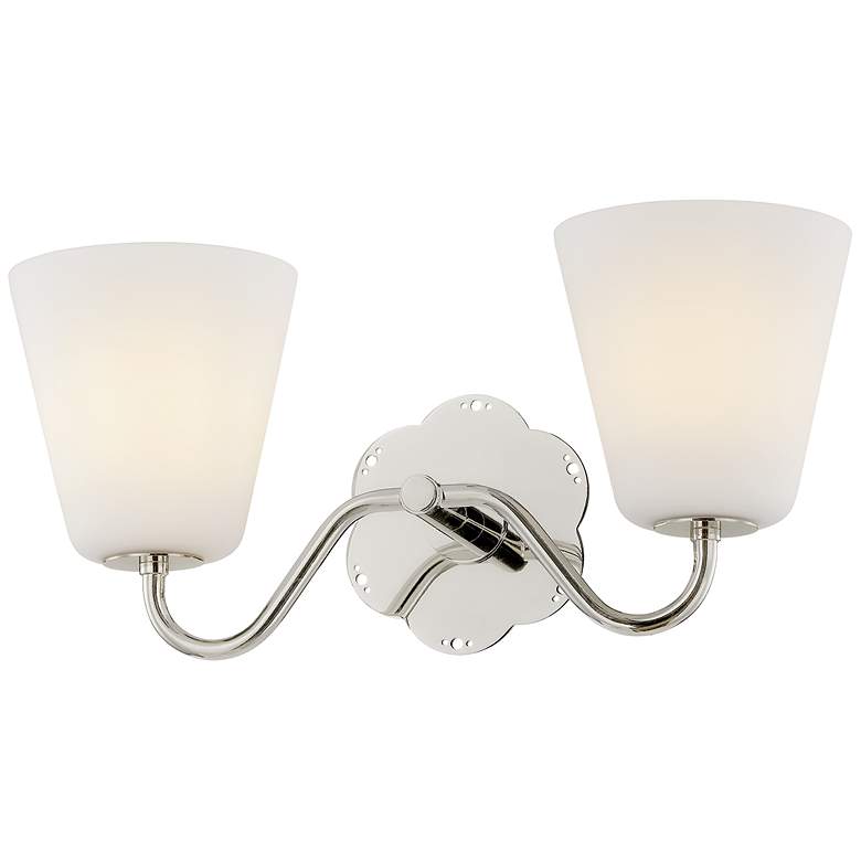 Image 5 Leonella 8 1/2" High Polished Nickel 2-Light Wall Sconce more views