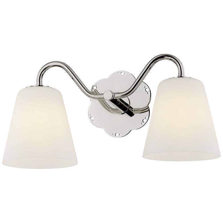 Image 6 Leonella 8 1/2" High Polished Nickel 2-Light Wall Sconce more views