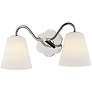 6_Leonella 8 1/2" High Polished Nickel 2-Light Wall Sconce more views