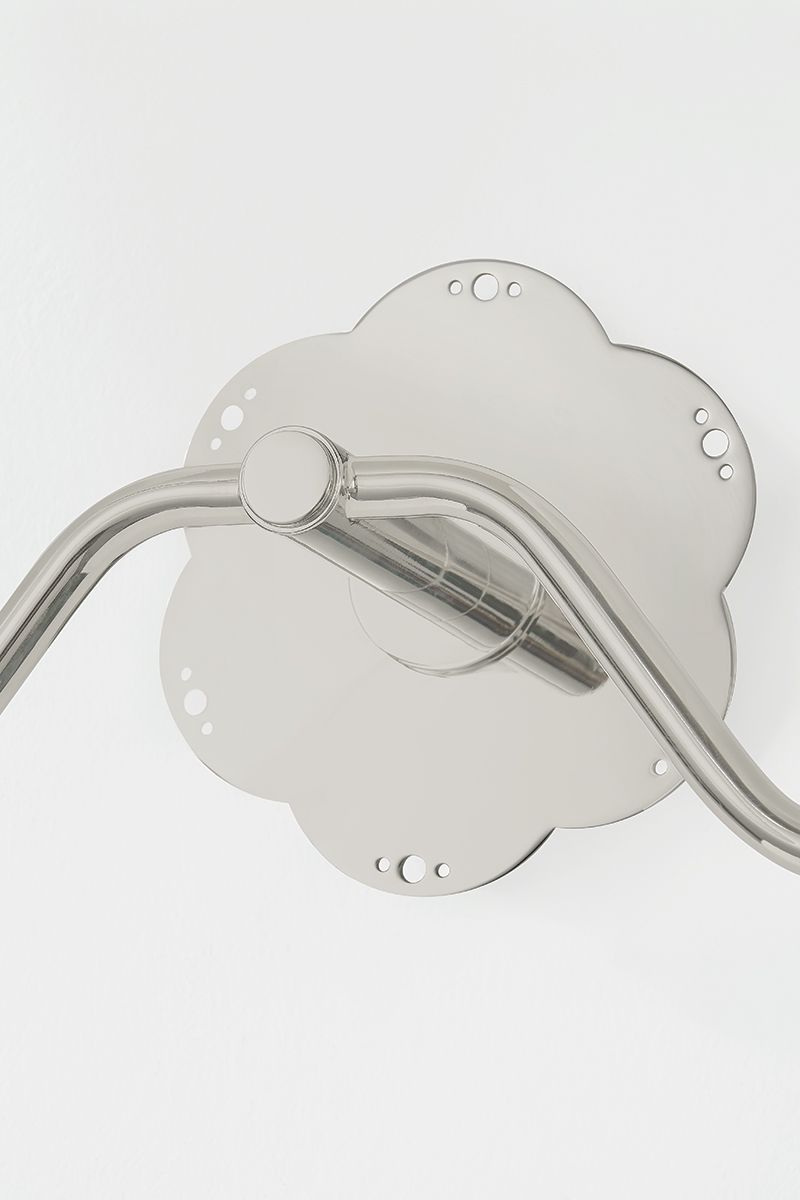 Leonella 8 1/2" High Polished Nickel 2-Light Wall Sconce