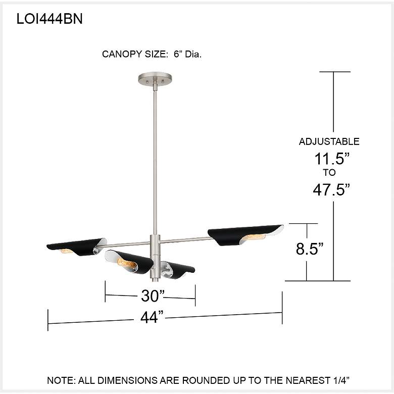 Image 7 Leoni 4-Light Brushed Nickel Island Light more views