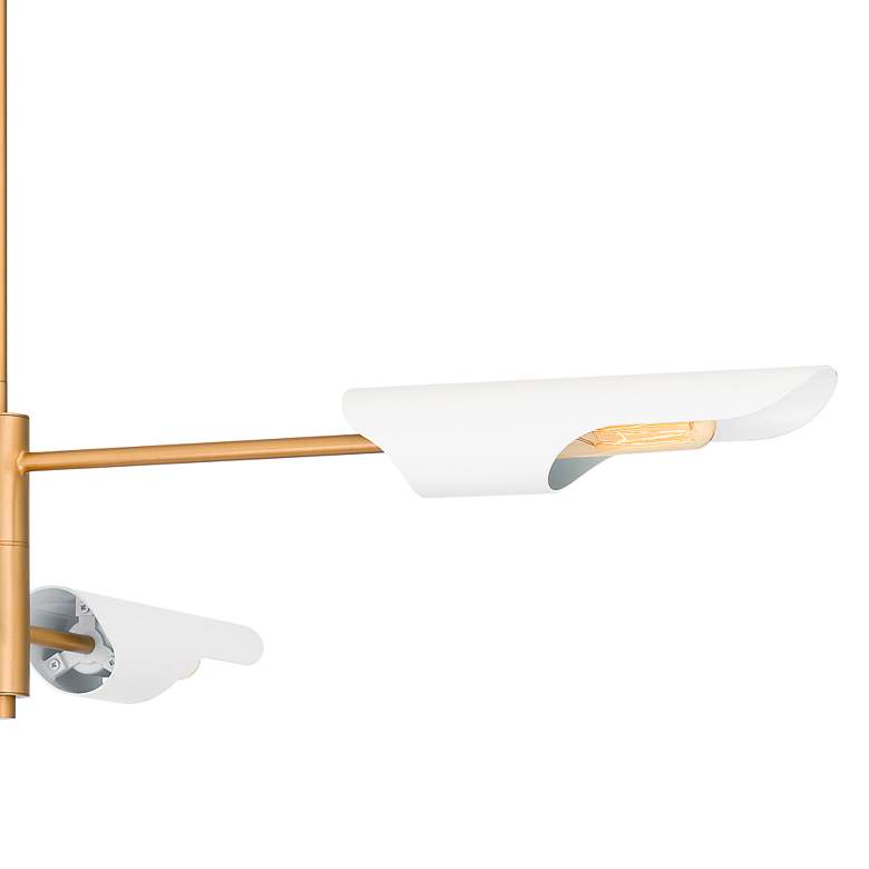 Image 5 Leoni 4-Light Brushed Weathered Brass Island Light more views