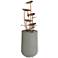 Leonisis 38 1/2" Gray Stone and Metal Leaf Outdoor Plug-In Fountain