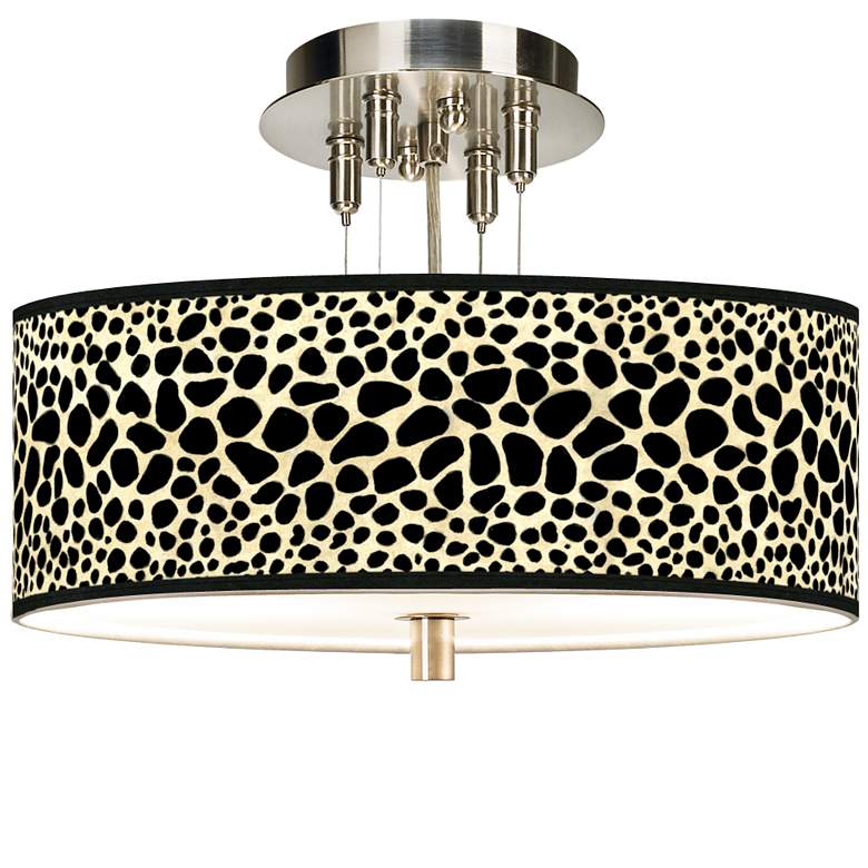 Image 1 Leopard Giclee 14 inch Wide Ceiling Light