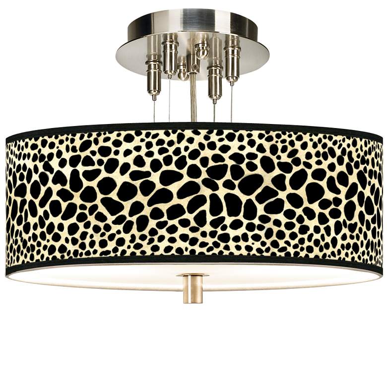 Image 1 Leopard Giclee 14" Wide Ceiling Light