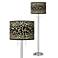 Leopard Giclee Brushed Nickel Garth Floor Lamp