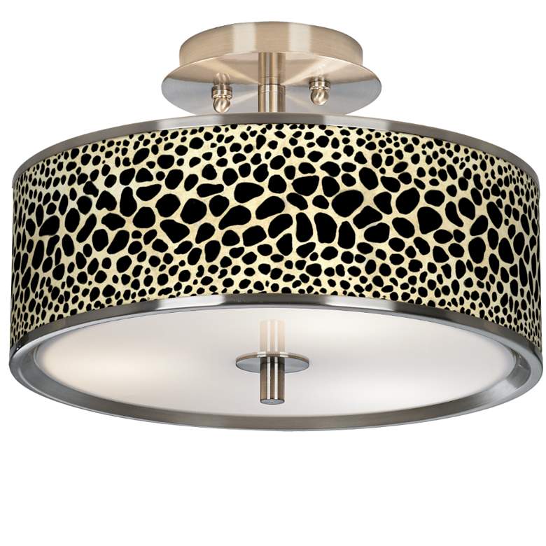 Image 1 Leopard Giclee Glow 14 inch Wide Ceiling Light