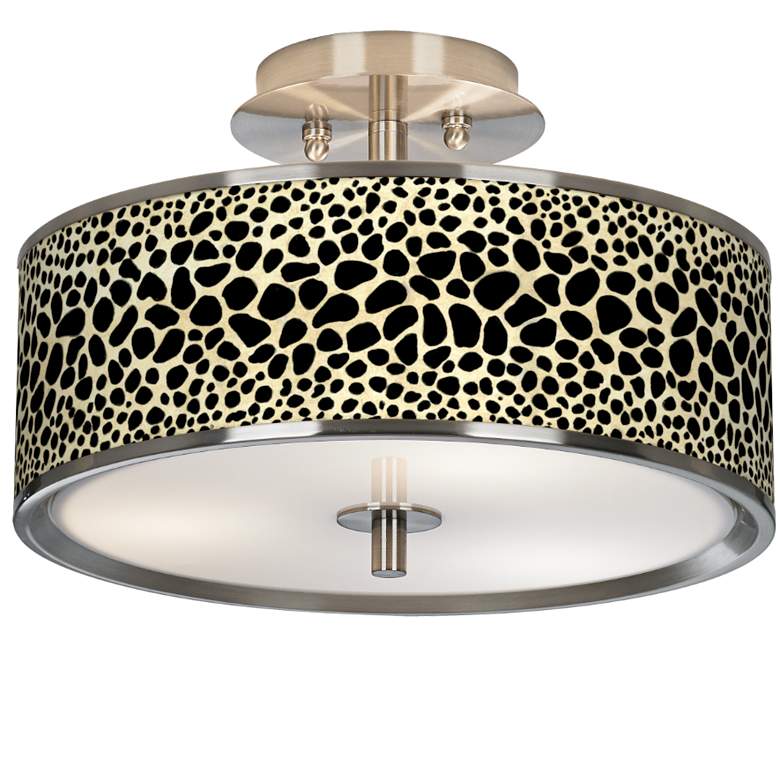 Image 1 Leopard Giclee Glow 14" Wide Ceiling Light