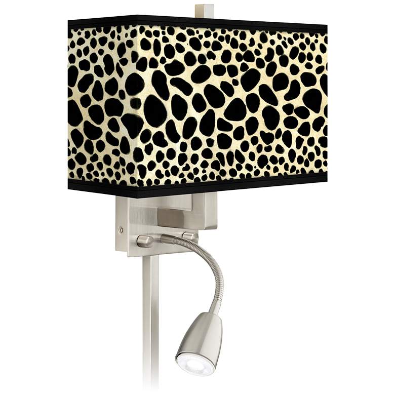 Image 1 Leopard Giclee Glow LED Reading Light Plug-In Sconce