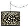 Leopard Giclee Glow Plug-In Swag Pendant