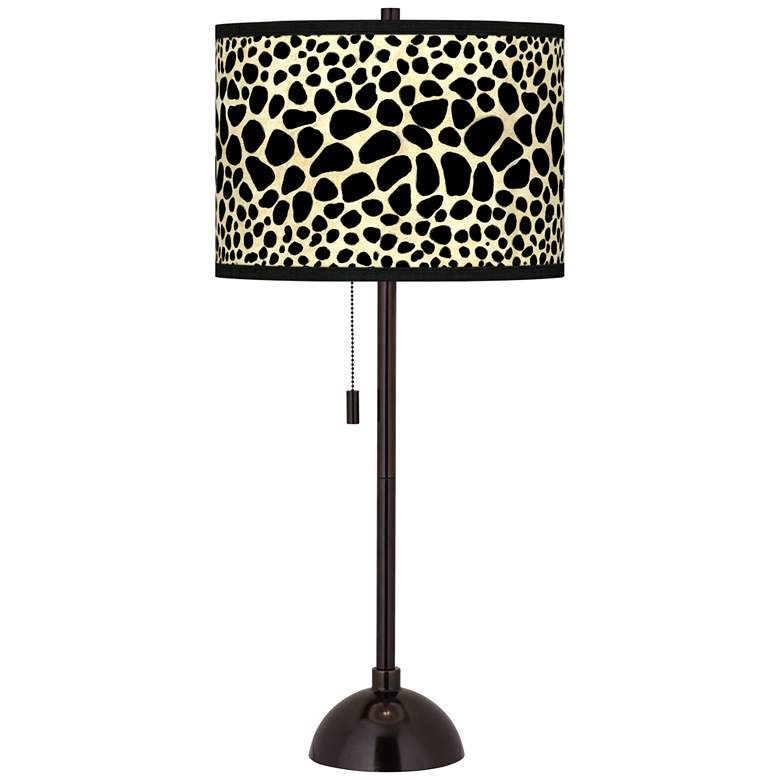 Image 1 Leopard Giclee Glow Tiger Bronze Club Table Lamp