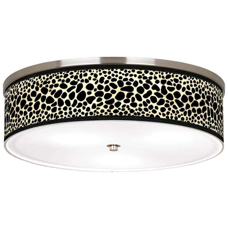 Image 1 Leopard Giclee Nickel 20 1/4 inch Wide Ceiling Light