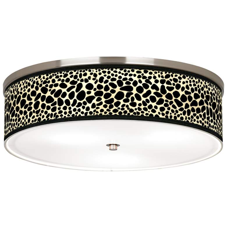 Image 1 Leopard Giclee Nickel 20 1/4" Wide Ceiling Light