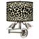 Leopard Giclee Plug-In Swing Arm Wall Lamp