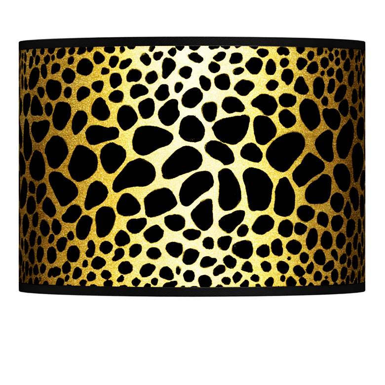 Image 1 Leopard Gold Metallic Giclee Lamp Shade 13.5x13.5x10 (Spider)