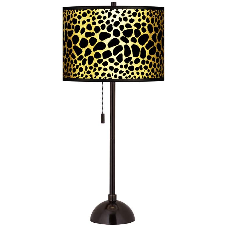 Image 1 Leopard Gold Metallic Giclee Tiger Bronze Club Table Lamp