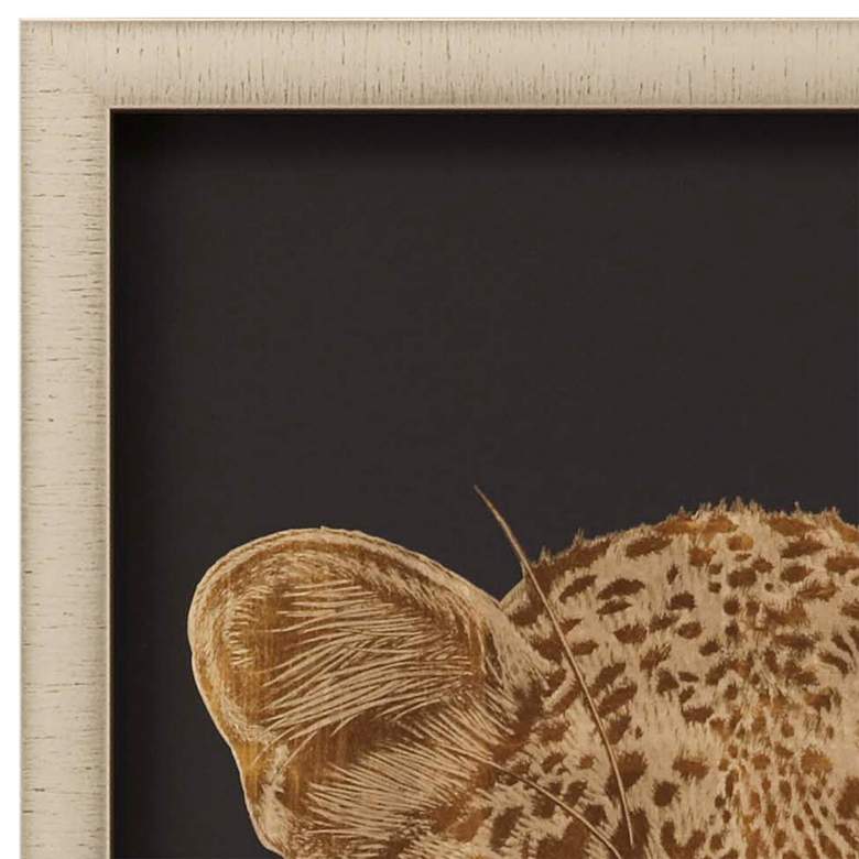 Image 2 Leopard Portrait 35 inch High Framed Shadow Box Giclee Wall Art more views