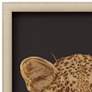 Leopard Portrait 35" High Framed Shadow Box Giclee Wall Art
