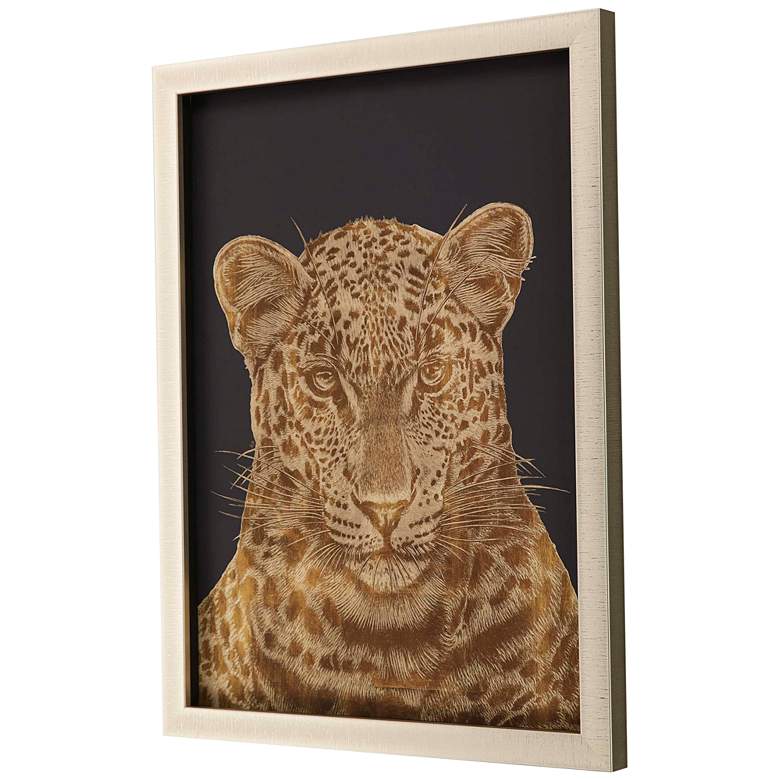 Image 4 Leopard Portrait 35 inch High Framed Shadow Box Giclee Wall Art more views