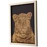 Leopard Portrait 35" High Framed Shadow Box Giclee Wall Art