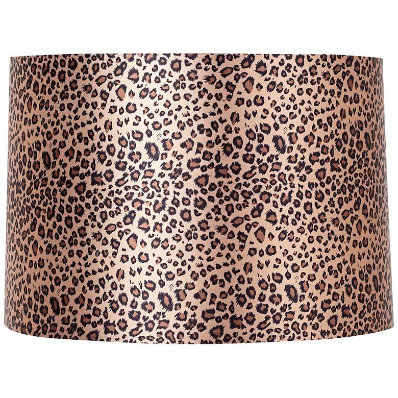 Image 1 Leopard Print Drum Shade 15x16x11 (Spider)