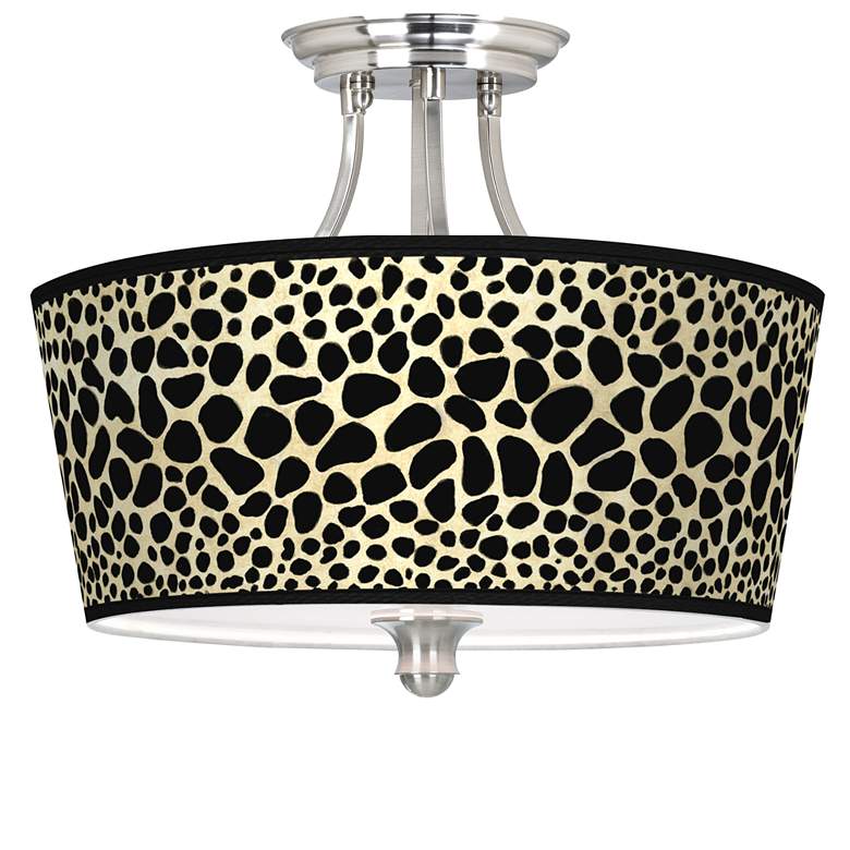 Image 1 Leopard Tapered Drum Giclee Ceiling Light