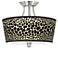 Leopard Tapered Drum Giclee Ceiling Light
