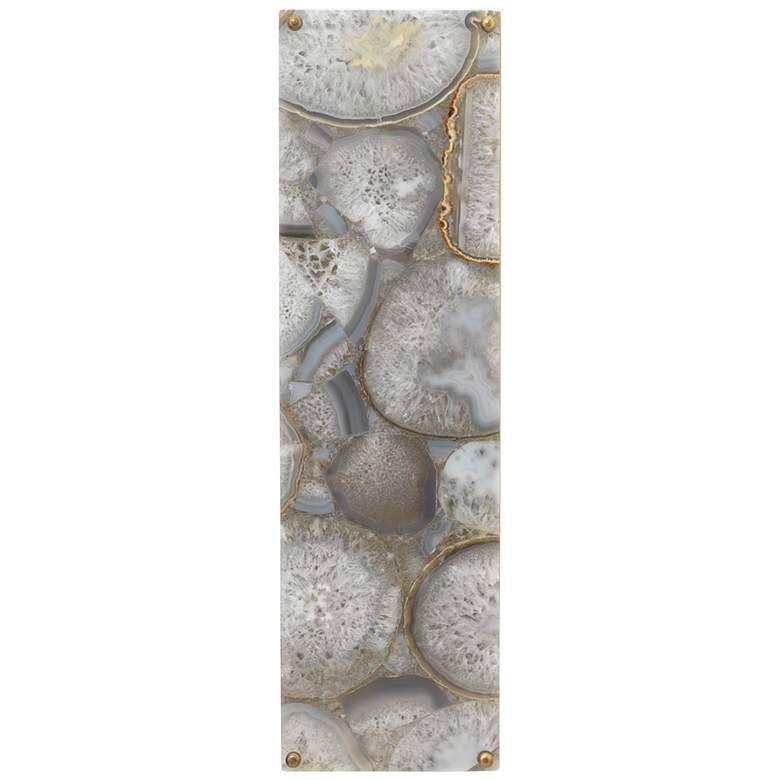 Image 1 Leopold 19" High Natural Agate Stone Rectangular Wall Sconce