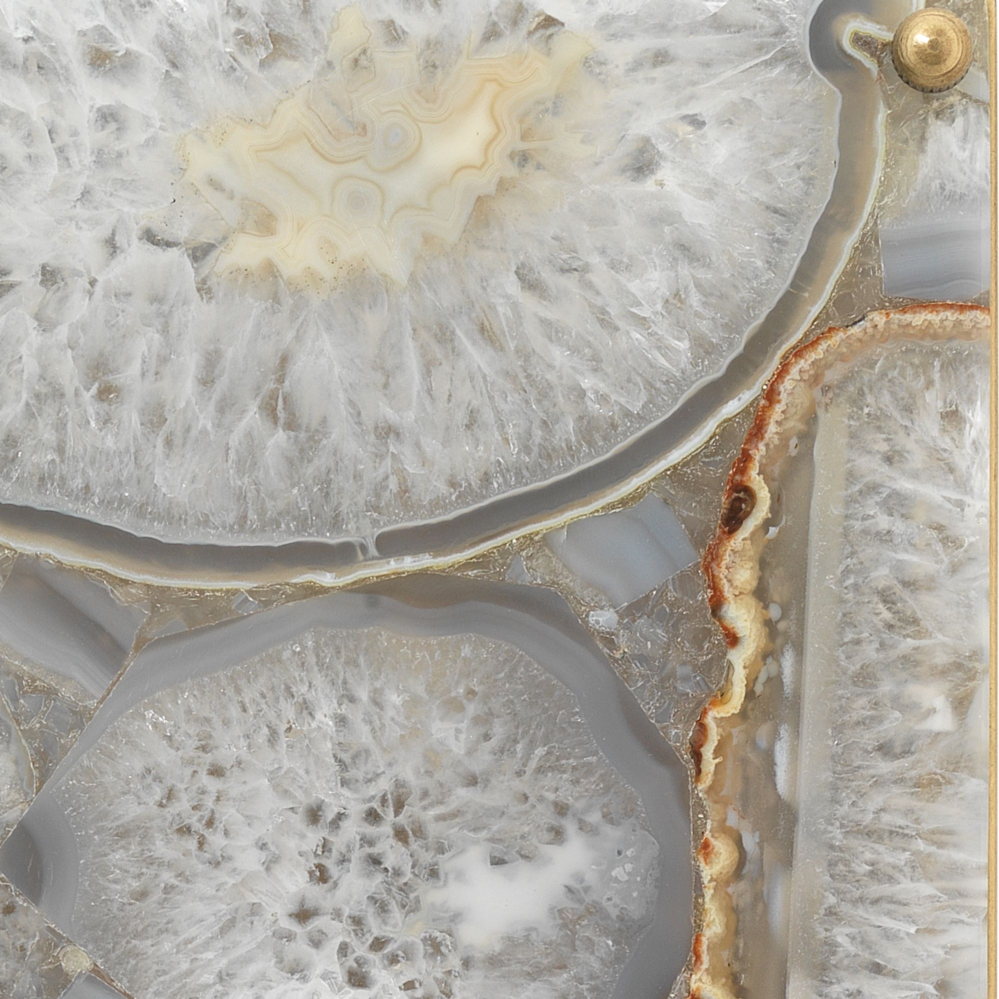 Image 3 Leopold 19" High Natural Agate Stone Rectangular Wall Sconce more views