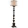 Leopold Dark Mahogany Column Floor Lamp
