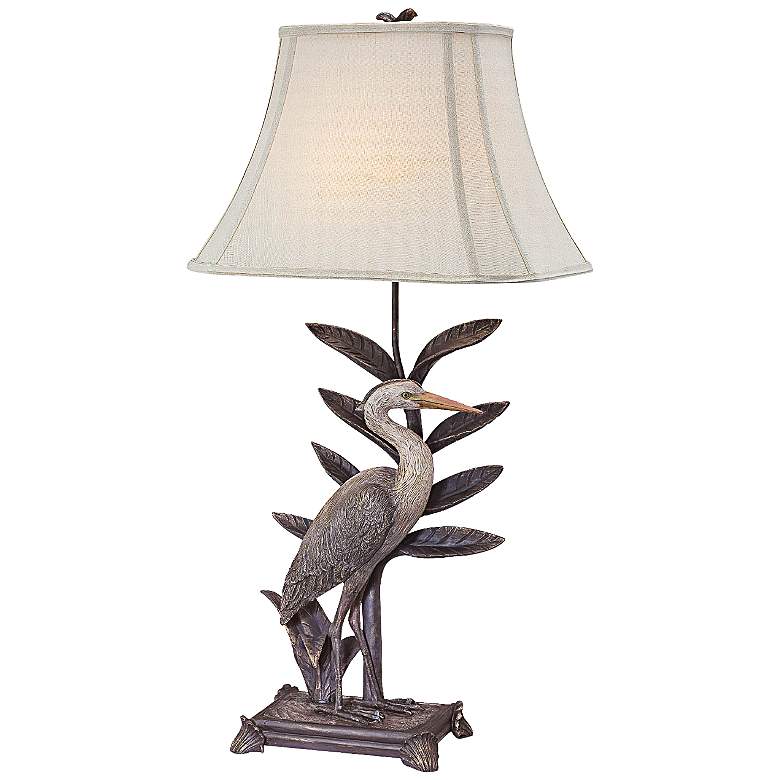Image 1 Leota 33 1/2 inch Right Facing Heron Table Lamp