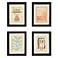 Lepal II 15"H 4-Piece Giclee Shadow Box Framed Wall Art Set