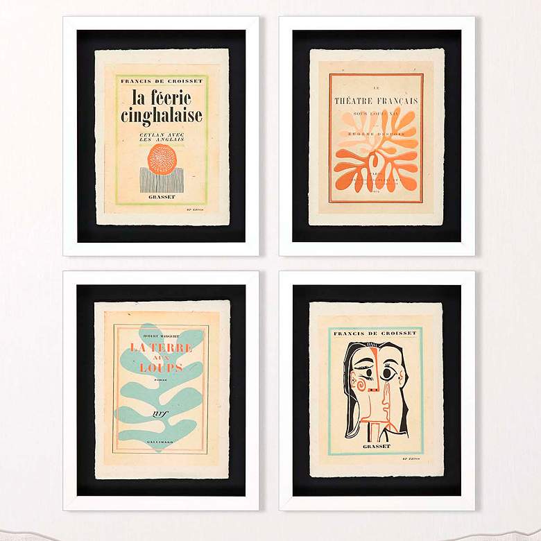 Image 1 Lepal II 15 inchH 4-Piece Giclee Shadow Box Framed Wall Art Set