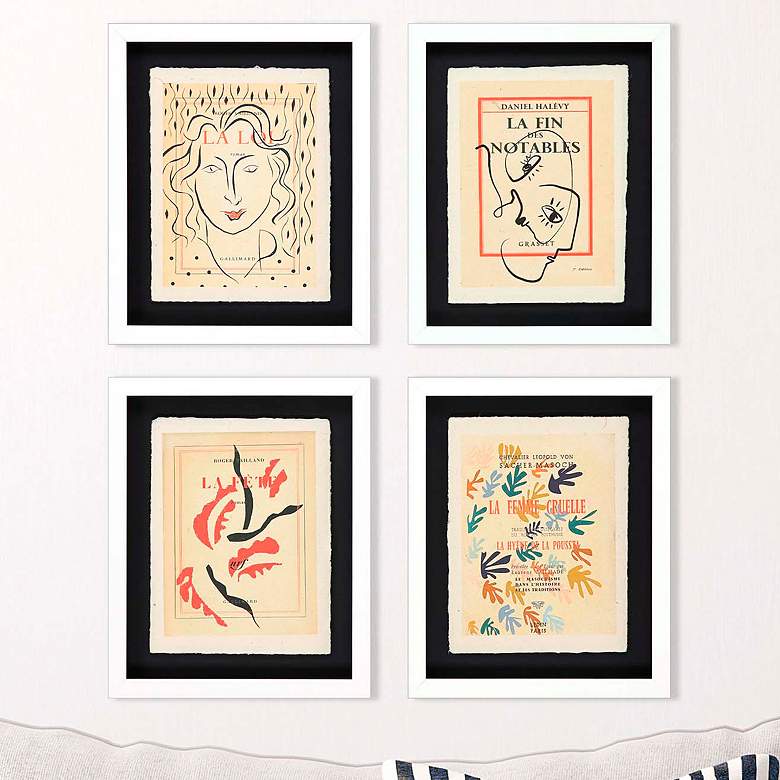 Image 1 Lepal III 15" High 4-Piece Shadow Box Framed Wall Art Set
