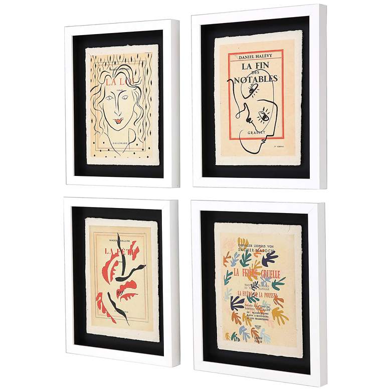 Image 4 Lepal III 15 inch High 4-Piece Shadow Box Framed Wall Art Set more views