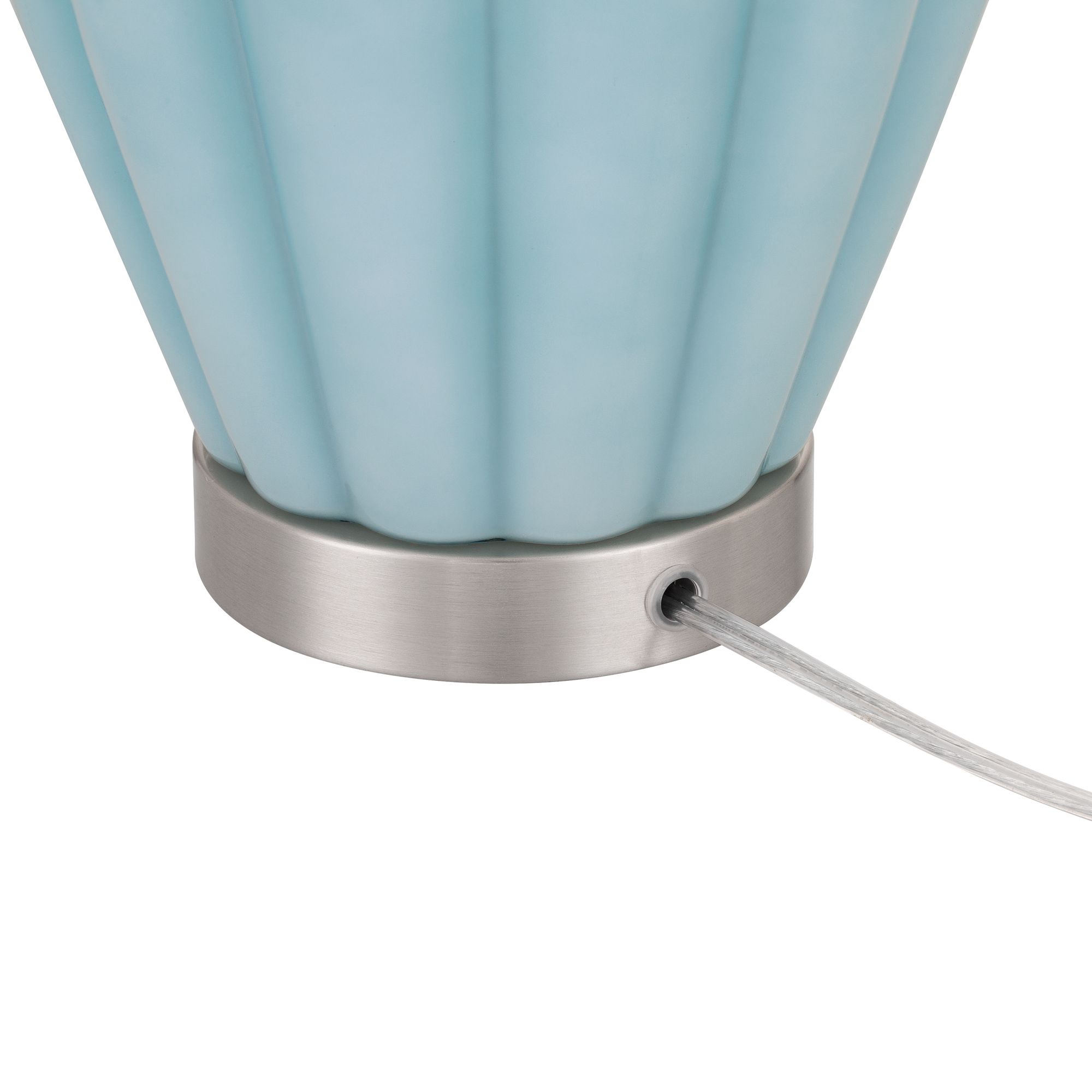Leros 27 1/2" High Blue Sky Glass Gourd Table Lamp Set of 2 in scene
