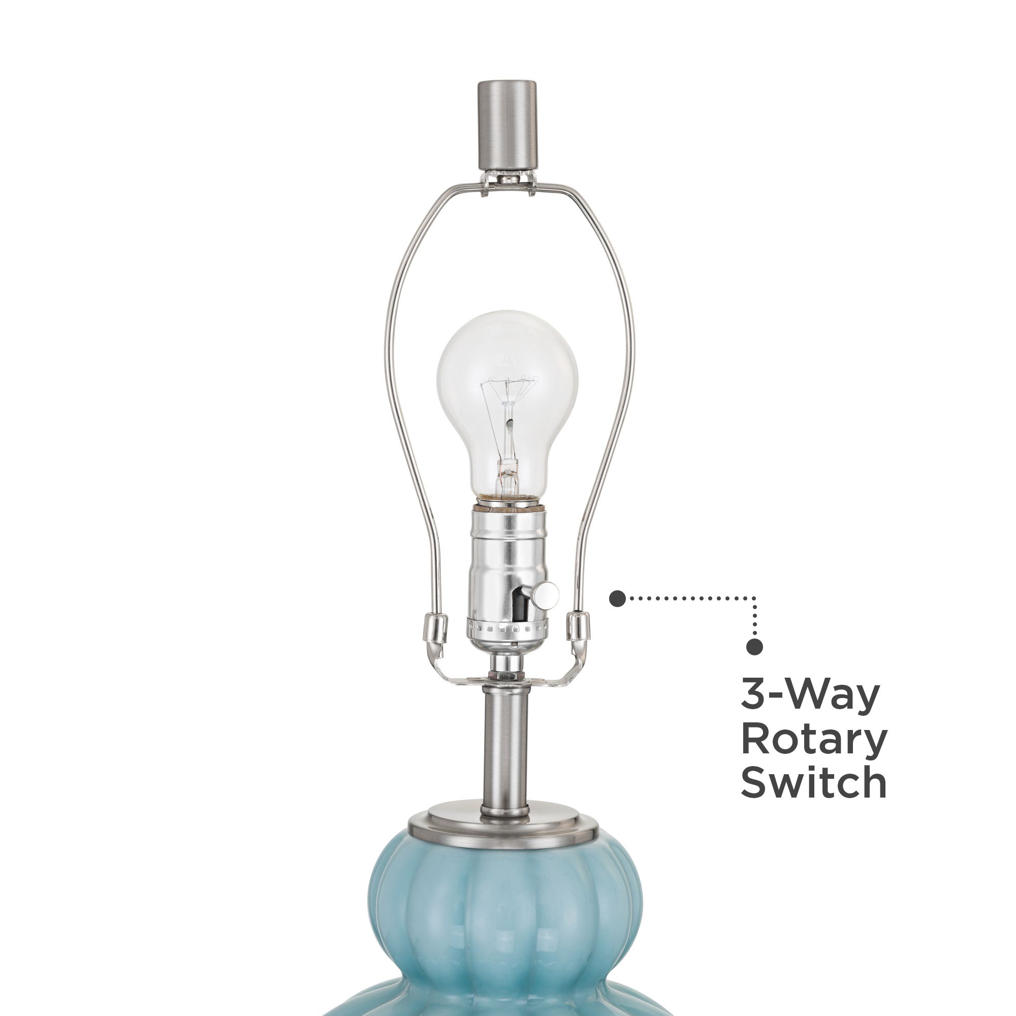 Image 6 Leros 27 1/2" High Blue Sky Glass Gourd Table Lamp more views